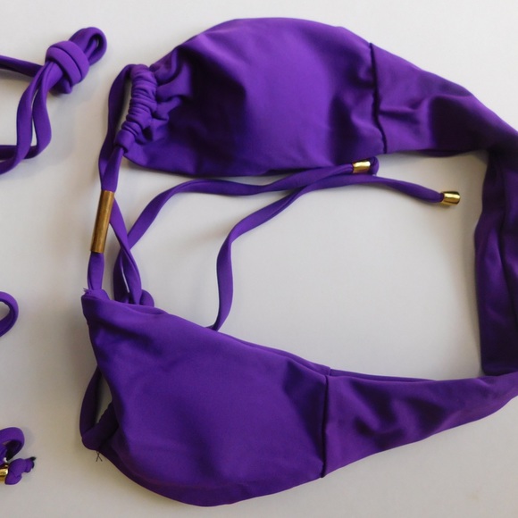 Purple Two Piece Bathing Suit - Picture 4 of 6